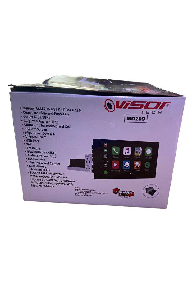 VİSORTECH 7 İNÇ DOUBLE TEYP MD209 - 2