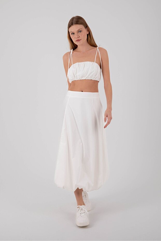 Fusta lungă cu balon, 100% bumbac - 4