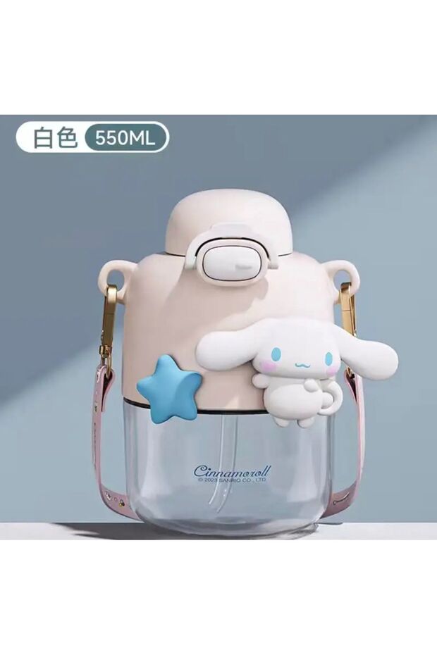 Cinnamoroll Sanrio Sakura Hanging Water Bottle Straw Suitable for Oral and Dental Health