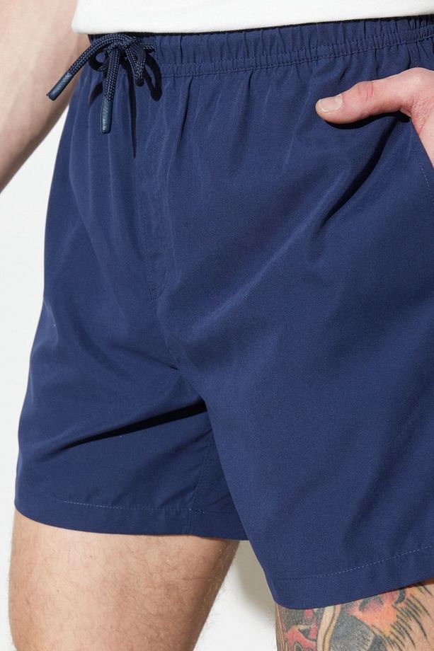 Regular Fit Lacivert Erkek Deniz Şortu - 4