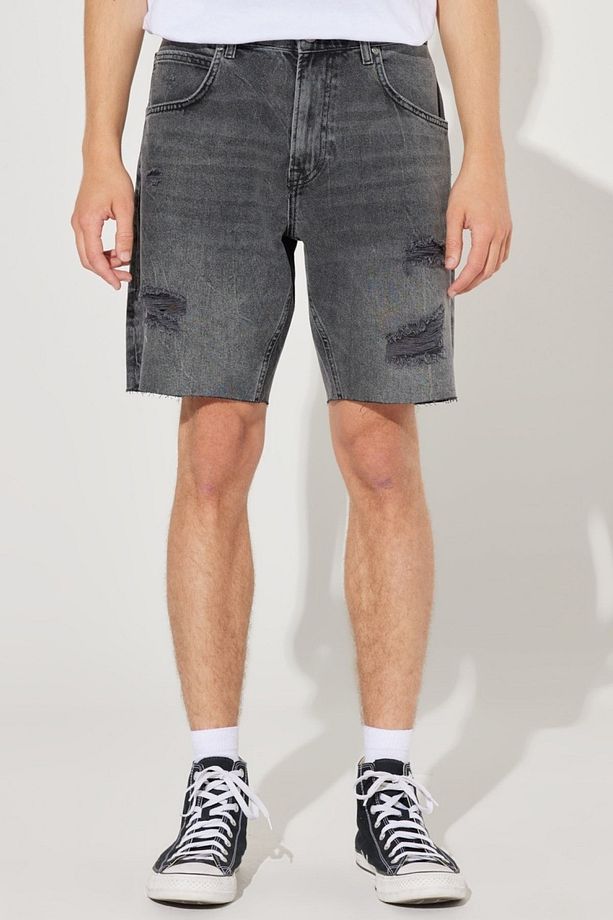 Regular Fit Normal Kesim %100 Pamuk Normal Bel Jean Kot Şort - 1