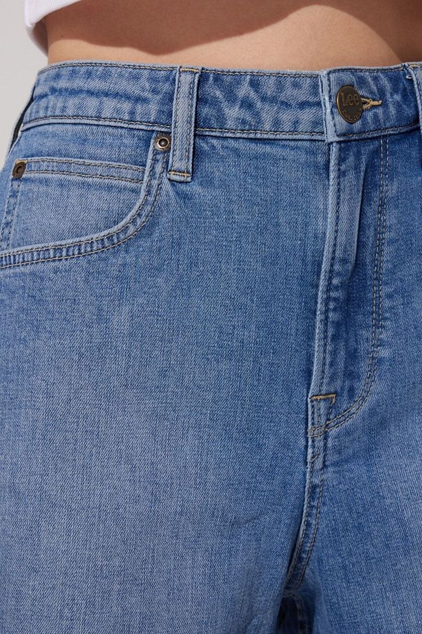 Stella Regular Fit Normal Kesim Yükek Bel Mavi Esnek Jean Kot Şort - 4