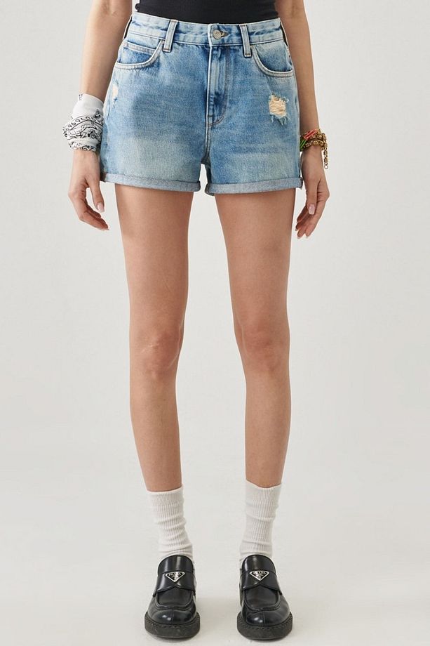 Regular Fit Normal Bel Jean Denim Kot Şort - 2