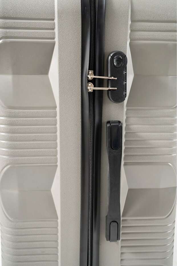 break-resistant 3-pack suitcase (PP) (GRAY) - 3