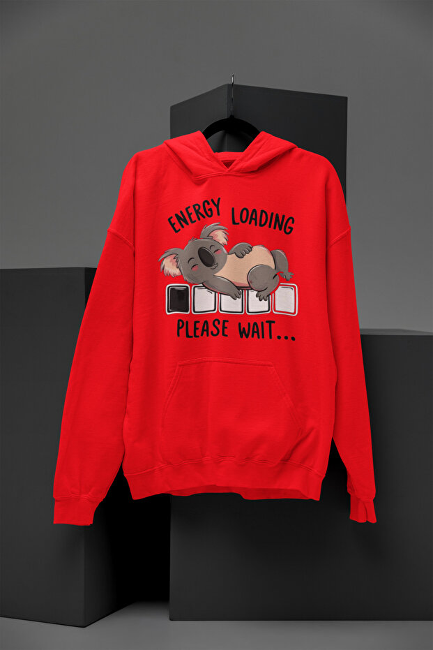 Sweet Koala Printed Cotton Long Sleeved 3-Yarn Hooded Sweathirt