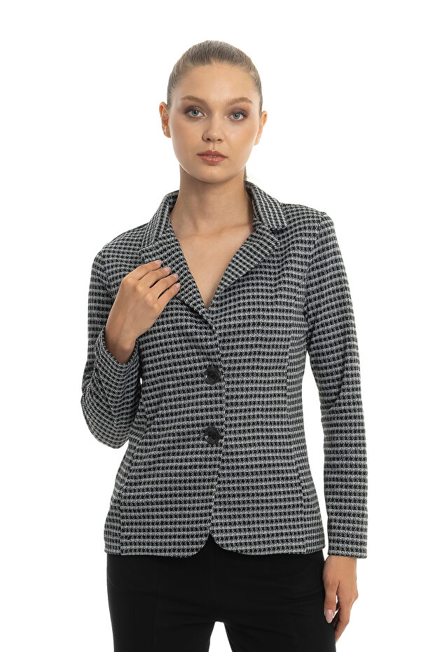 Likralı Örme Kadın Ceket - 2