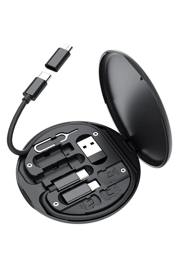 ® 60w Destekli Kablo Kutusu Seyahat Kablo Seti 5'i 1 arada USB Type-C Şarj Kablosu Seti - 1