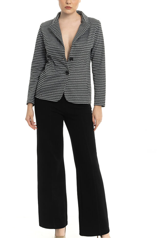 Likralı Örme Kadın Ceket - 8