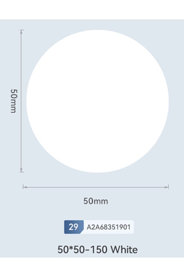T50x50mm 150 adet Beyaz Etiket (B1,B21S,B3S)