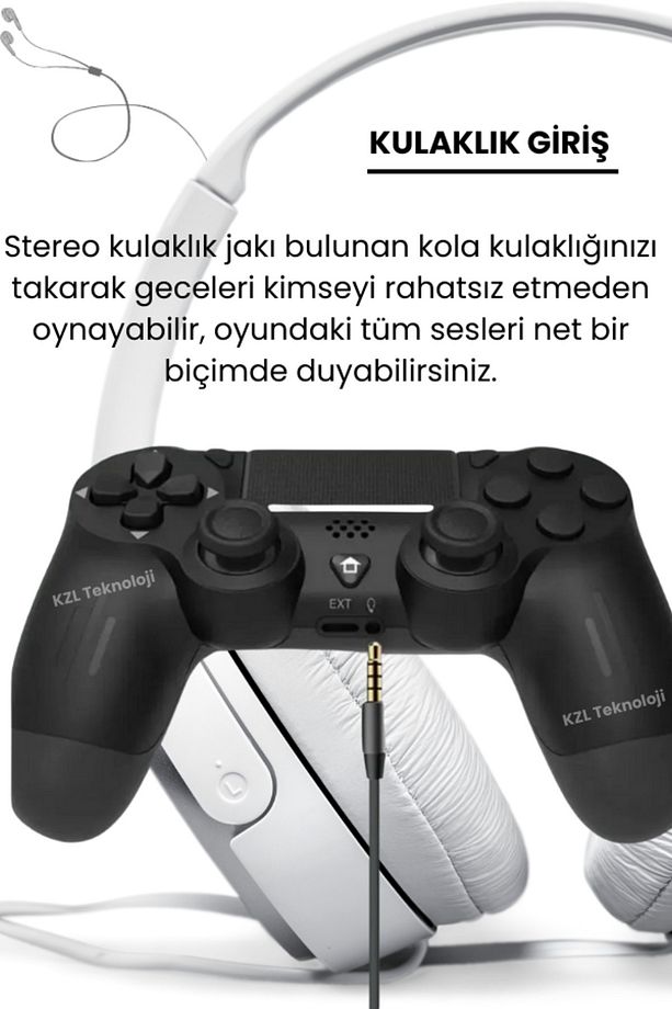 Kablosuz Bilgisayar Oyun Kolu Wireless Joystick PC Laptop Tablet Mobile Playstation4 Uyumlu - 6