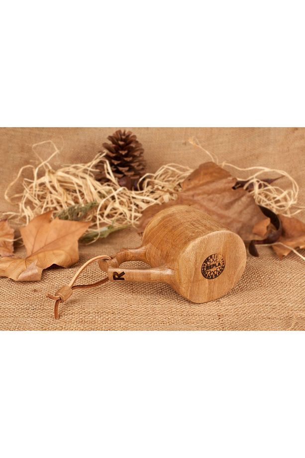 Kuksa El Yapımı Ceviz Ahşap Bardak - El Yapımı - 5