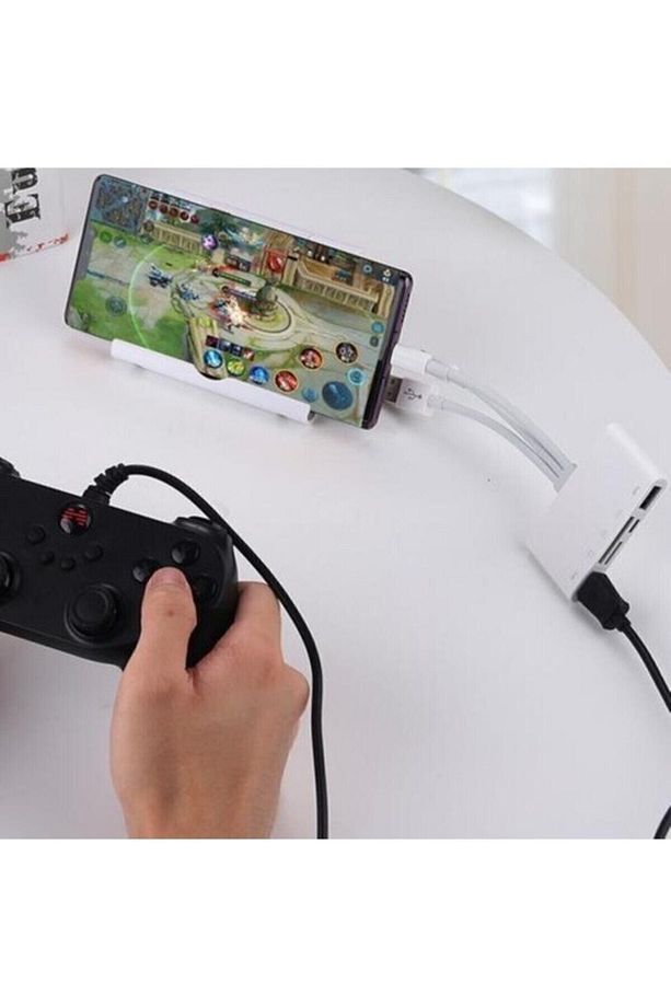 Fxn-1032 Pro Type-c Lightning Usb-a To 2x Usb3.0 Sd Tf Pd Kart Okuyucu Çevirici Hub Adaptör - 5