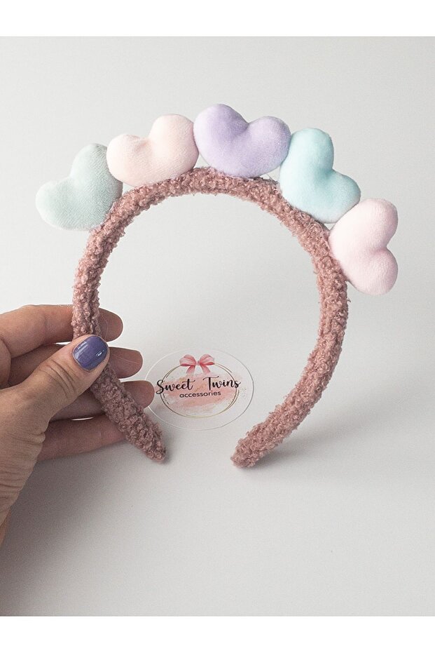 Colorful Heart Plush Crown Gift Children's Crown