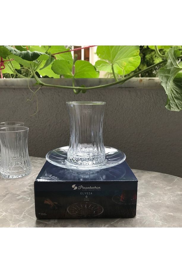 Elysia 12 Parça Çay Takımı. ( 6 Adet Çay Bardağı-6 Adet Çay Tabağı. - 2
