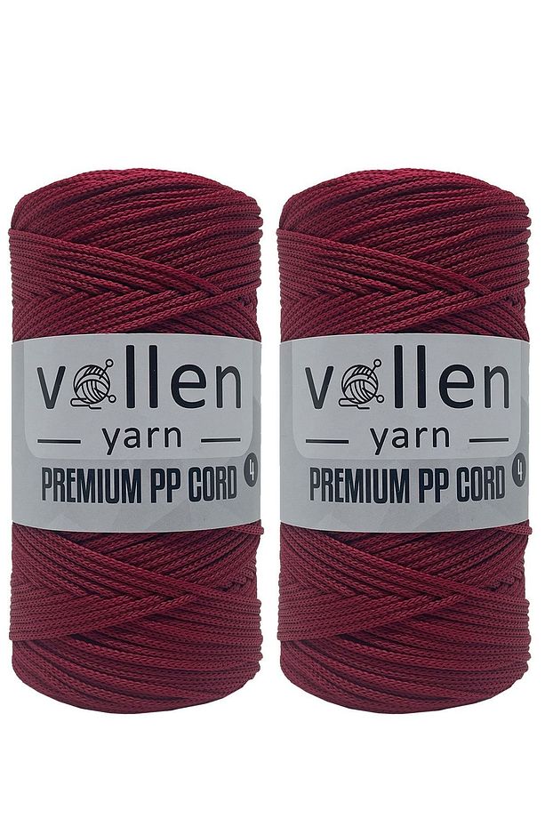 Premium Polyester Makrome Ipi 2li Set 2mm ,makrome Ip,makrame,supla,çanta Ipi,kırmızı,400 Gr,460 Mt - 1