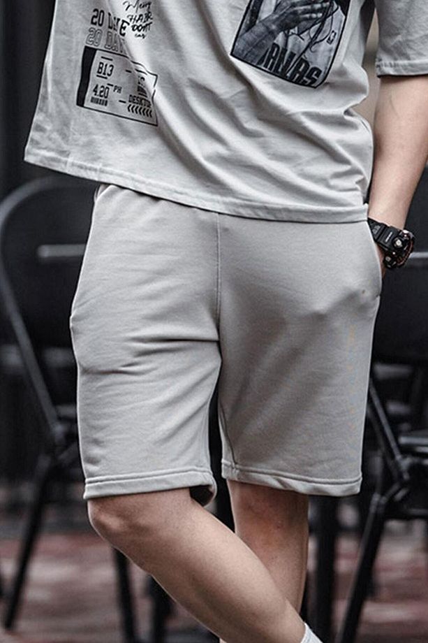 Basic Gri Regular Fit Erkek Şort - 1