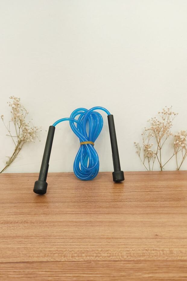 Delux Jump Rope Length Adjustable Skipping Rope with Bearing Conditioning Pilates Equipment - Blue