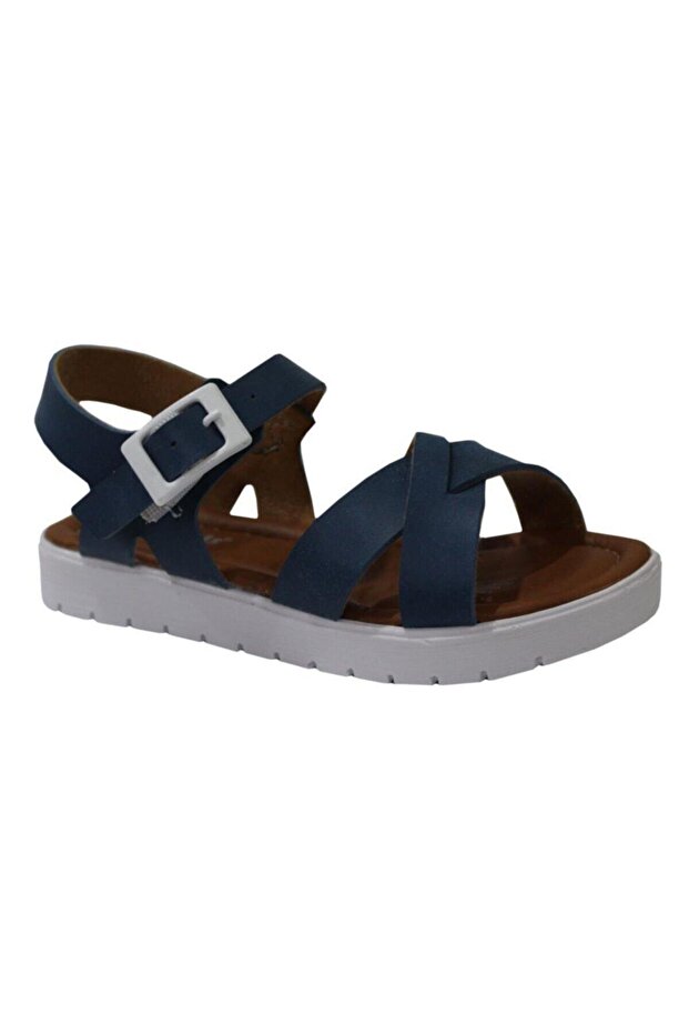 91.508159.P Navy Blue Girl's Sandals 100381399