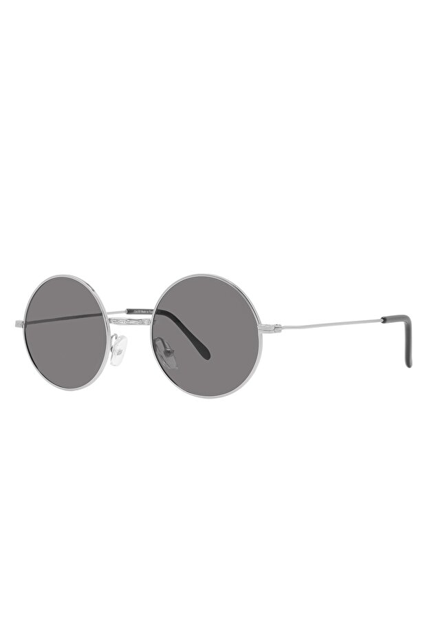 Extreme Vintage Round Polarized Silver Sunglasses Smoked Glass Vintage 46.01