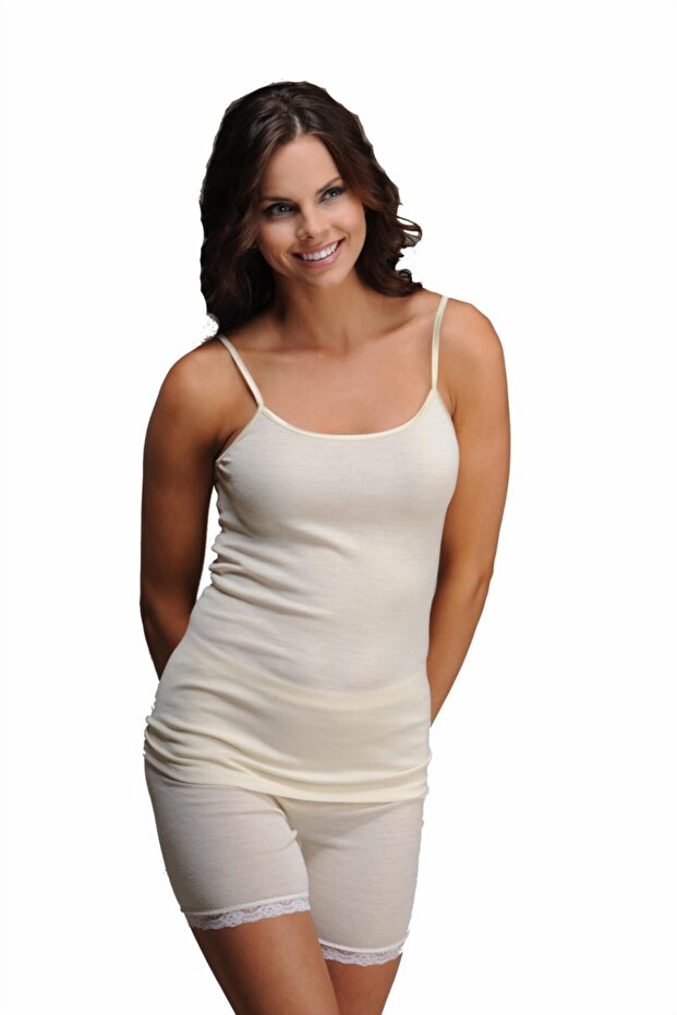 Ribbed Rope Strap Undershirt - 1