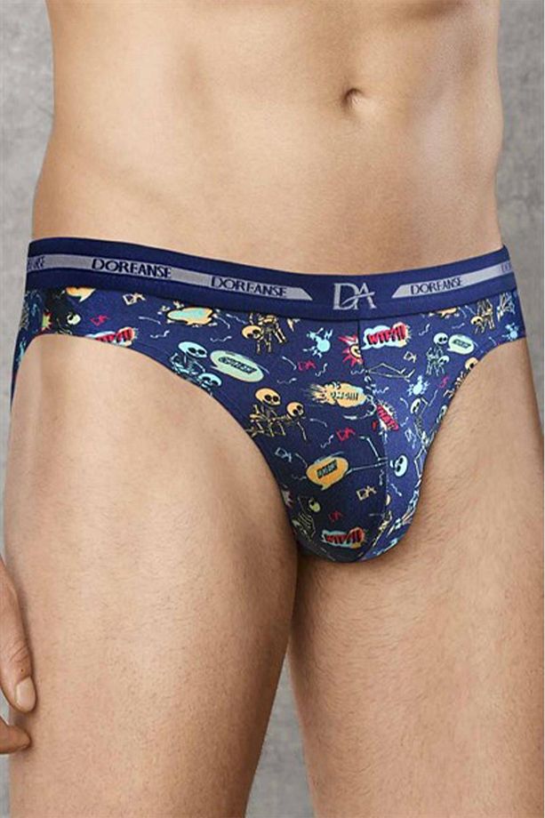 Erkek Modal Iskelet Desen Baskılı Slip 1279 - 1