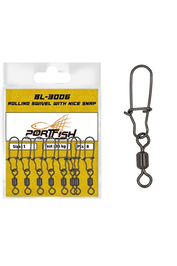 Bl3006 Rolling Swivel With Nice Snap Bilyalı Rapala Klipsi - 1