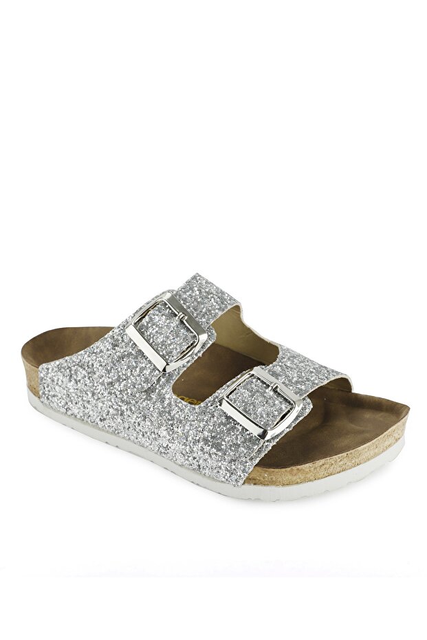Lens Women's Slippers Silver Sim