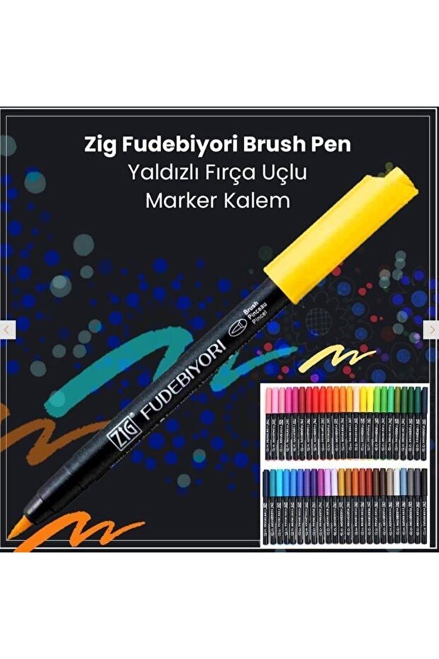 Zıg Fudebıyorı Brushpen Fırça Uçlu Markör Kalem Seti 15 Renk Set - 3