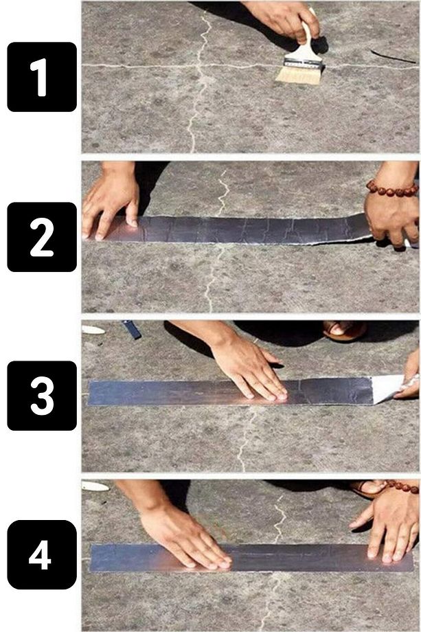 3 Adet 5 Mt Yüksek Sıcaklığa Dayanıklı Çatı Duvar Çatlak Onarıcı Yapışkan Bant Folyo 5 Cm - 7