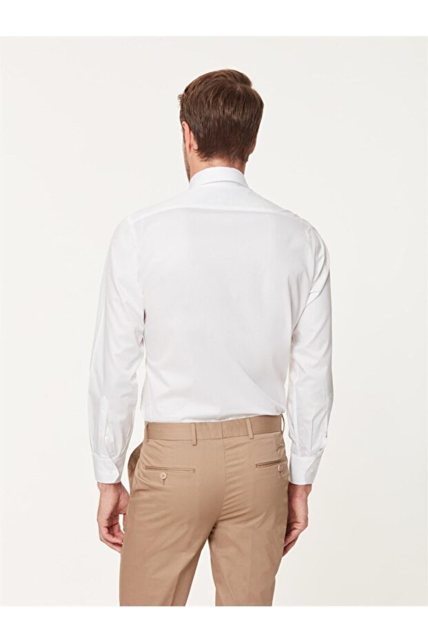 Beyaz Regular Fit Gömlek - 5