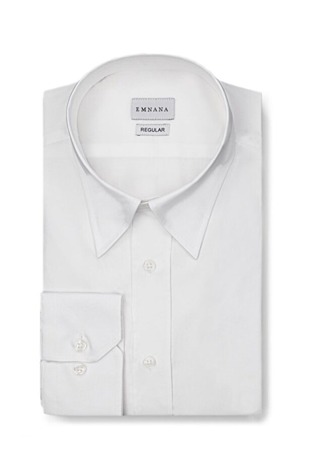 Beyaz Regular Fit Gömlek - 6