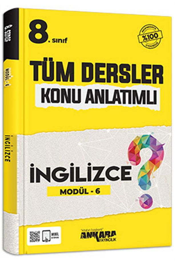 Ankara Yayıncılık 8. Sınıf Tüm Dersler Konu Anlatımlı Ingilizce Modül 6 - 1