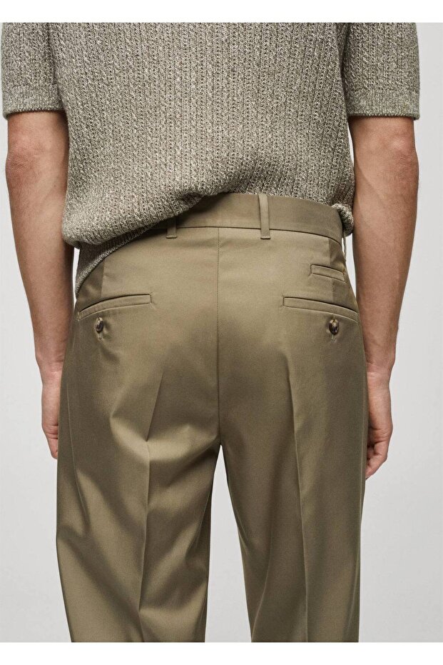 Dar kesim lyocell pantolon - 5