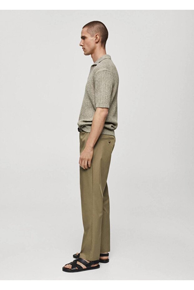 Dar kesim lyocell pantolon - 7