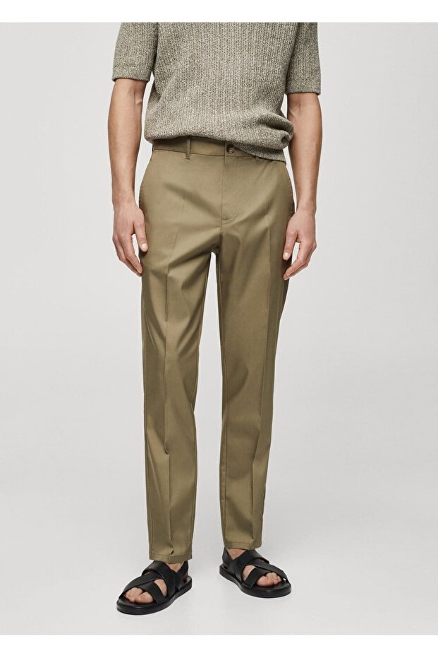 Dar kesim lyocell pantolon - 1