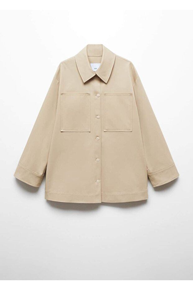 Cepli oversize gömlek ceket - 3
