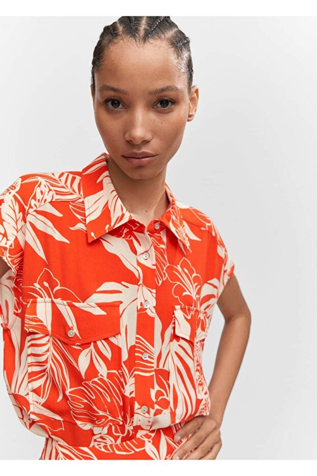 Oversize dökümlü gömlek - 6