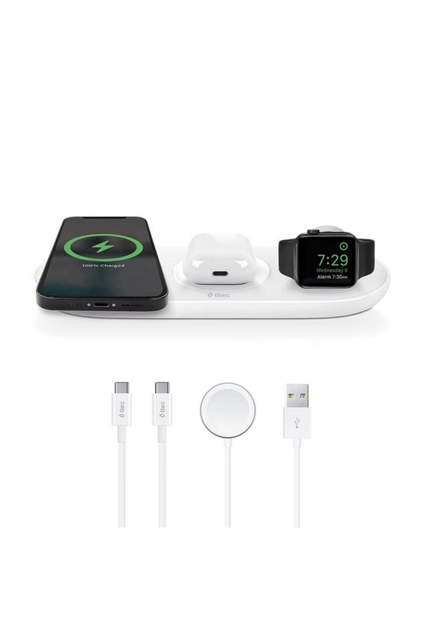 15w 3in1 Iphone, Apple Watch Ve Airpod Ile Uyumlu Kablosuz Şarj Aleti, Iphone X,11,12,13,14,15 - 1