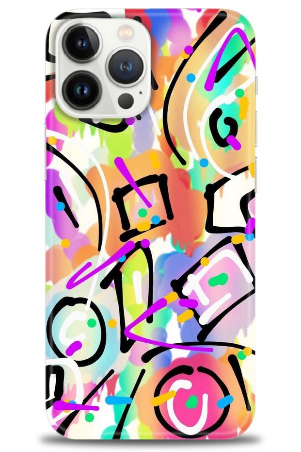 Case for iPhone 13 Pro Case Hd Printed Case - Colors and Lines - Mrc