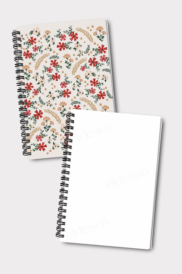 Spiralli Çizgisiz Okul Defter Seti, A5 Boyutunda 50 Yaprak 100 Sayfa 4'lü Set, Çizgisiz Defter Seti - 6