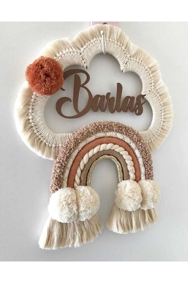 Makrome Bulut Bebek Kapı Süsü - 2