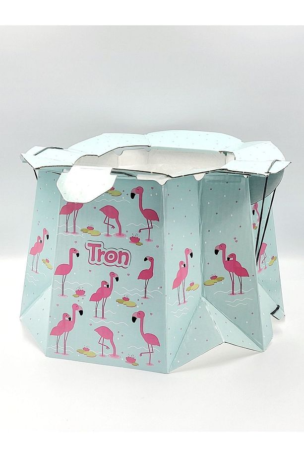 Tron Katlanabilir Portatif Çocuk Lazımlık Flamingo Desenli (3 ADET) - 1