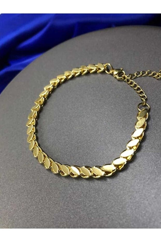 Arpa Pullu Gold Çelik Bileklik - 2