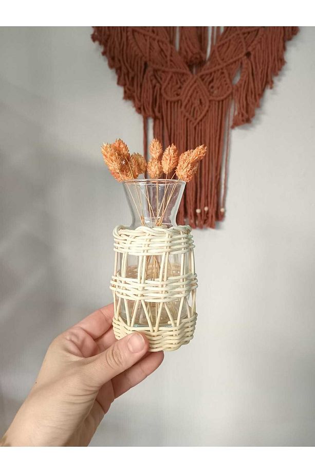 RATTAN BAMBU DEKORATİF MİNİK VAZO - 2