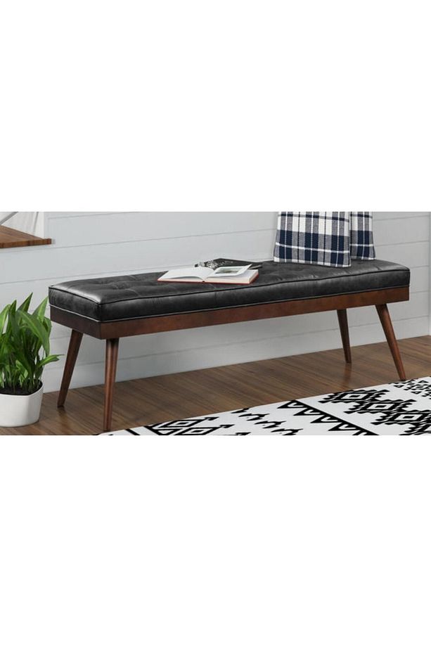 radnor gerçek deri bench-siyah - 1