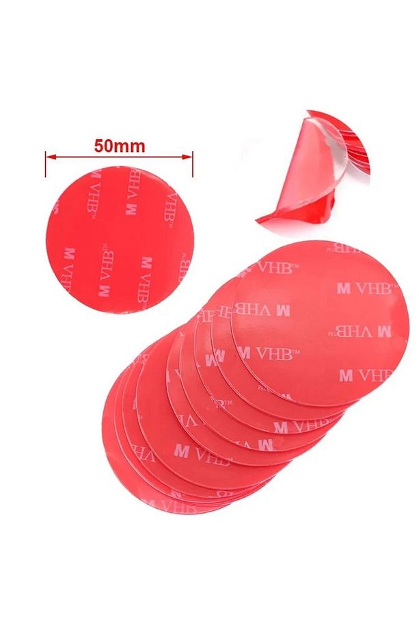 VHB Çift Taraflı Hazır Kesim Bant 50 mm Çap(5 Adet) - 1