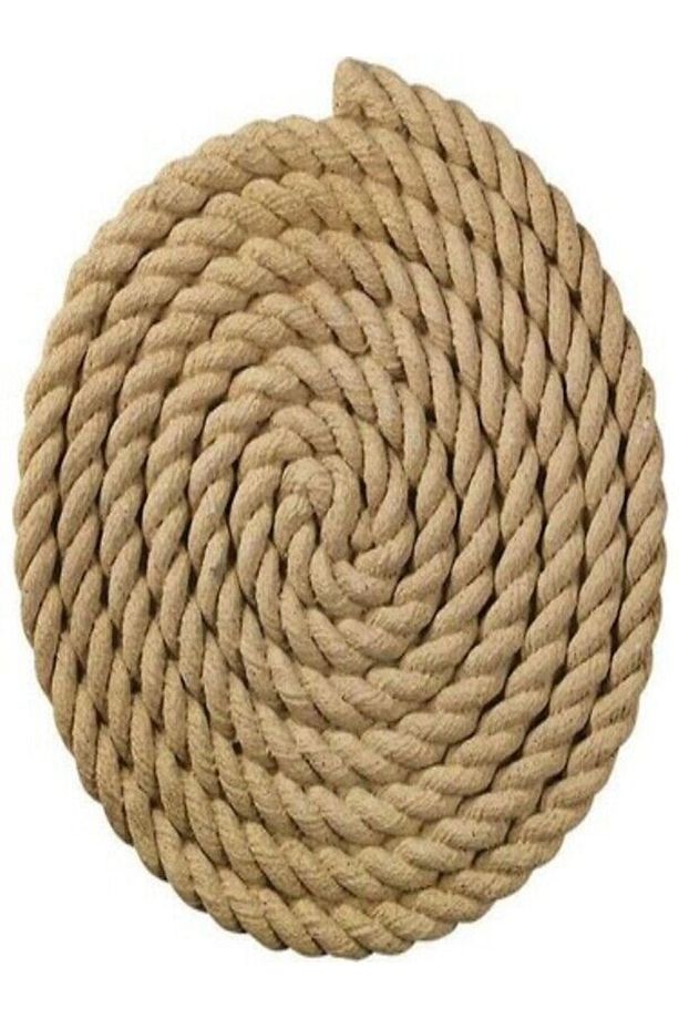 12 Mm Kendir Halat - Jüt Halat Kalın Ip Salıncak Halatı 5 Metre - 2