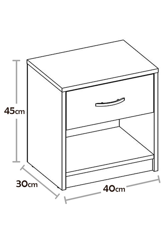 Modern White Nightstand with Drawer and Shelf Storage - Stylish and Compact Side Table - 6