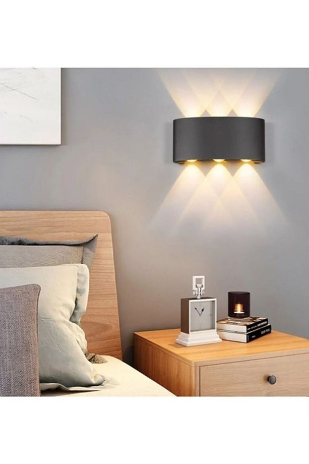 Hl-5601 9w 6'lı Çift Yönlü Duvar Aplik Tepegöz Aplik Günışığı Dekoratif Lamba - 3