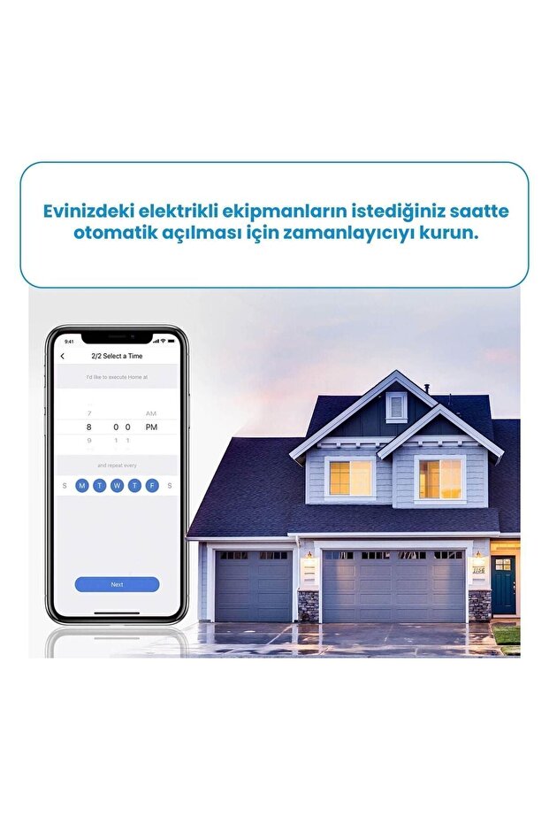 Wi-fi Uzaktan Kontrollü Akım Korumalı Suya Karşı Dayanıklı Akıllı 2'li Dış Alan Prizi - 5